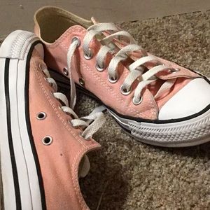 Pink converse all star shoes size seven
